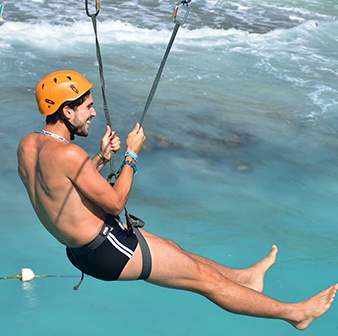 Zip Line in Garrafon Park, Cancun, Isla Mujeres